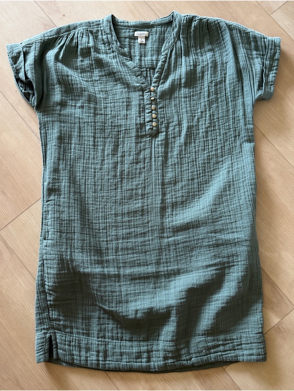 LL Bean Tunic Dress in Sage Green